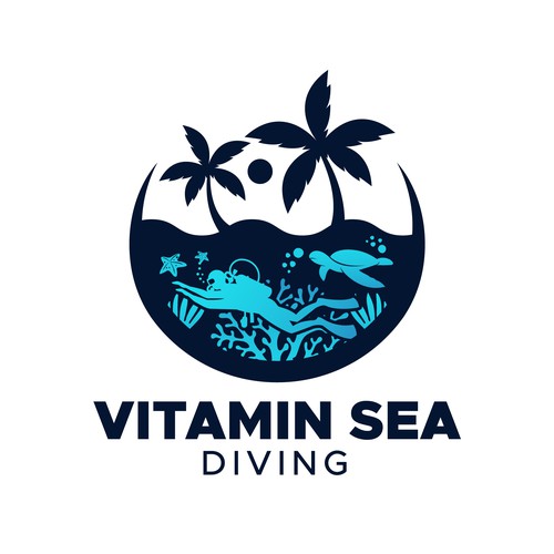 Vitamin Sea Diving Logo Design