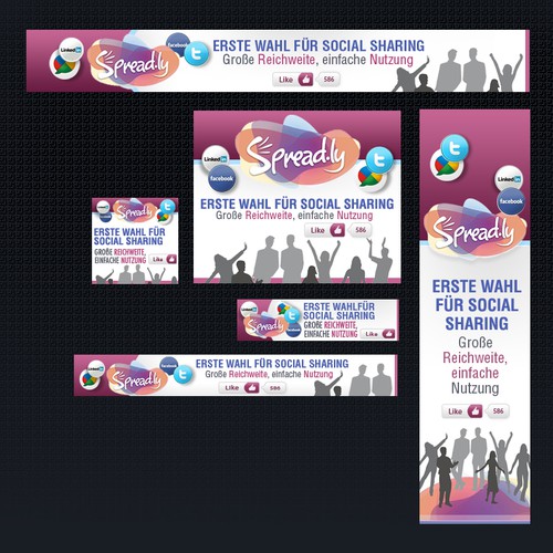 Banner Ads for a new social sharing service