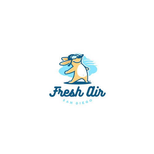 Fresh Air concept logo design.