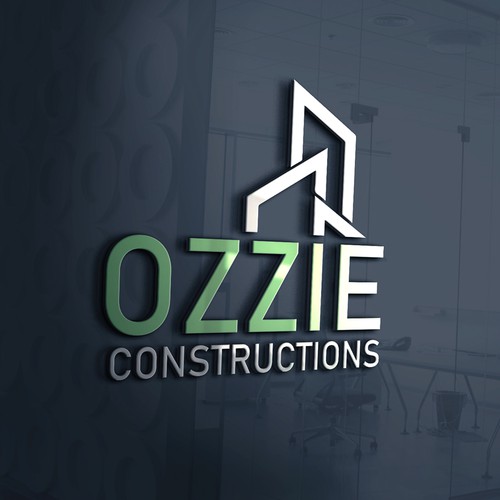 Slick geometric logo for construction company.