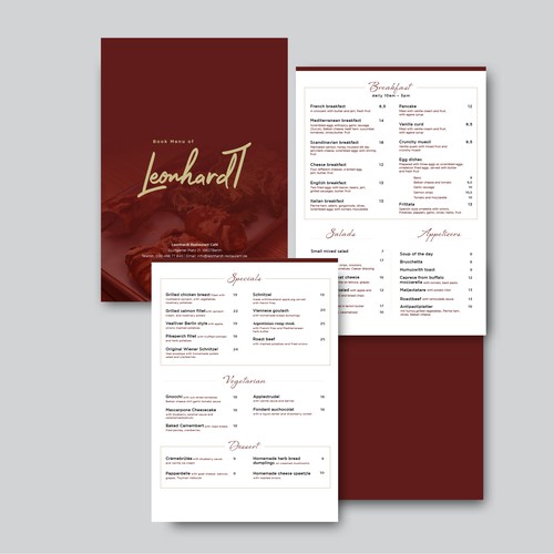 Leonhardt Restaurant Menu