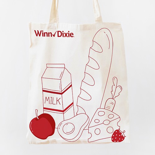 Shopping tote design for Winn Dixie 