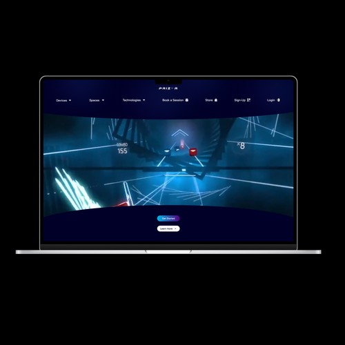 Prizer - VR Services Website Design 