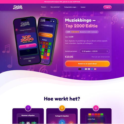 Digital Music Bingo Game Website