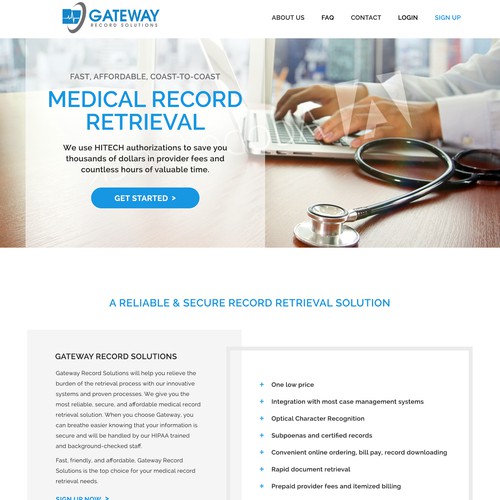 Clean and engaging website design for legal/medical industry