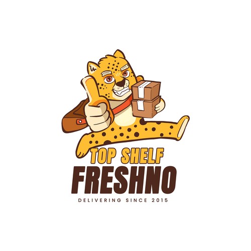 Cheetah logo or mascot for delivery service company