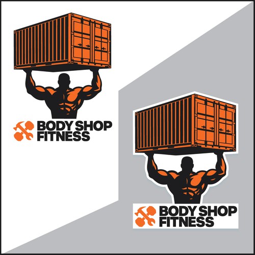 Design for a gym t-shirt and sticker