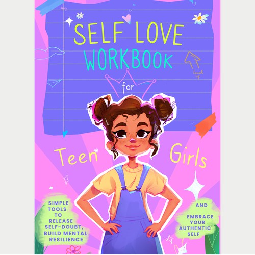 Workbook Cover design for teen Girls