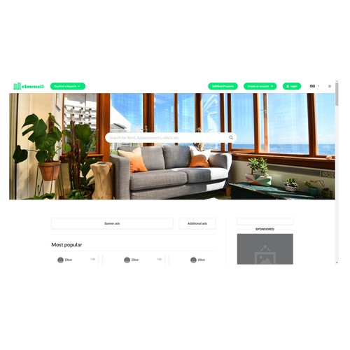 Landing page for Real estate agency  