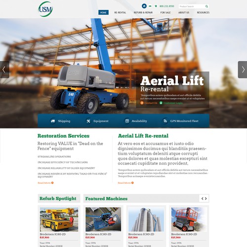 Create the next website design for www.us-markets.com