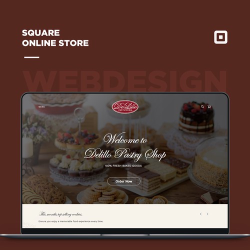 Pastry Shop Square Online Full Site Design