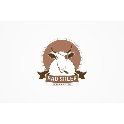 Create a new logo for "Bad Sheep Yarn Co."