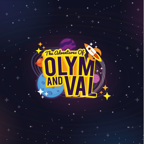 Logo for Olym and Val. An animated series about the nicest conqueror in the universe