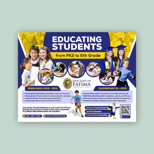 school postcard design