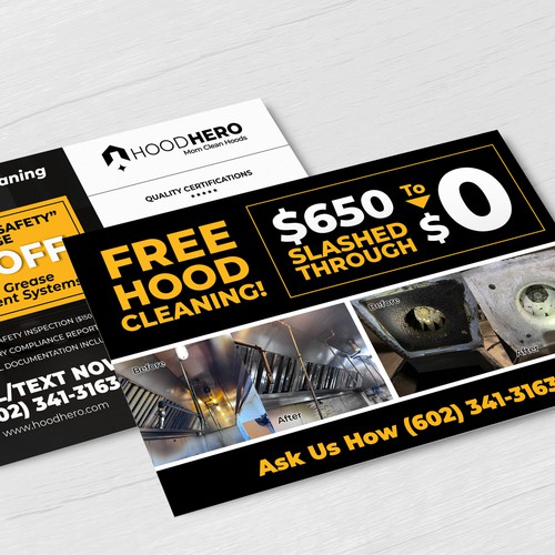 HOOD HERO Marketing PostCard