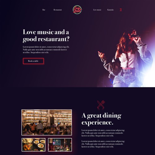 Music Restaurant site design