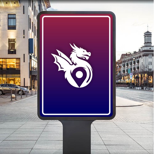 Design logo for a luxury travel brand, represented by a dragon