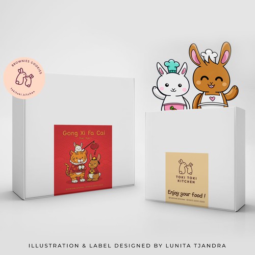 Illustration & Label Design for cake and cookies shop