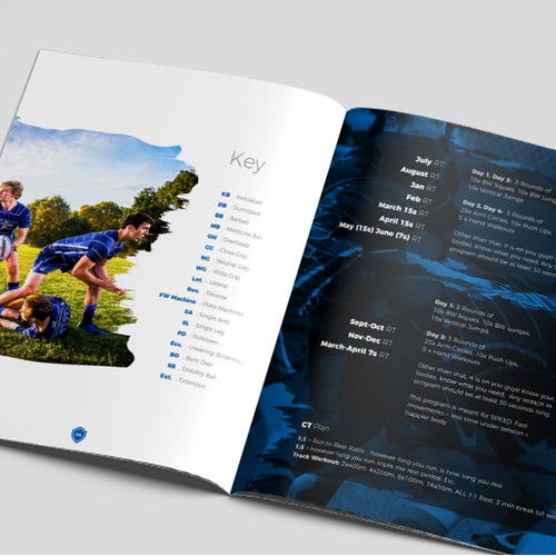 Booklet design for Rugby team