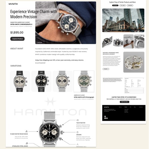 Engaging Landing Page for Online Retail Merchant