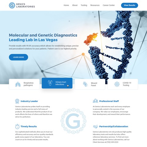 Website Redesign for a High Complexity Molecular Laboratory