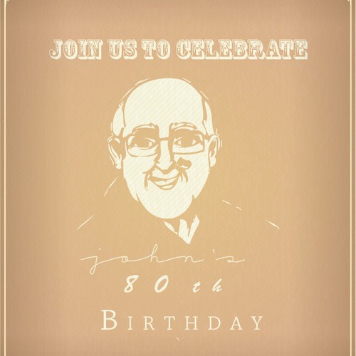 John's 80th Birthday invitation