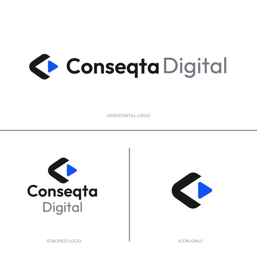 Conseqta Digital | Modern Digital Marketing & Technology Logo Design
