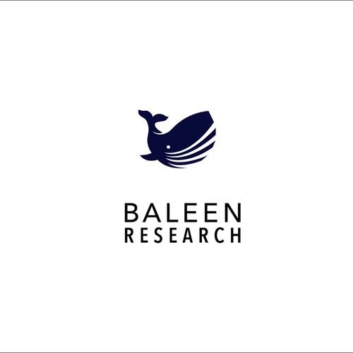 Design a logo using the mouth of a baleen whale for a technology research firm.