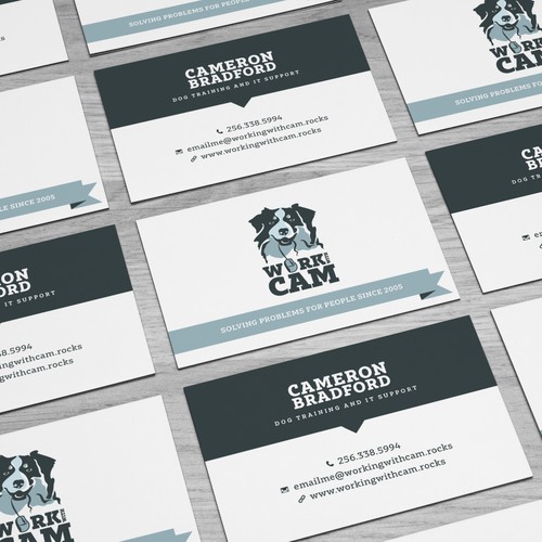 Business Card Design for 'Work with Cam'