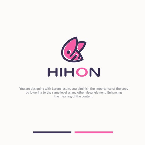 Unique and bold logo for HiHon