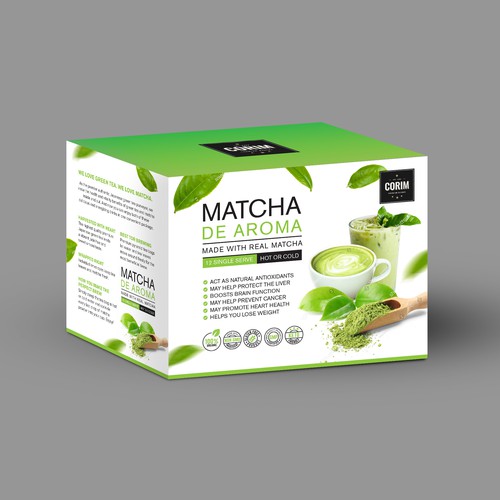 Matcha Latte Box Design 