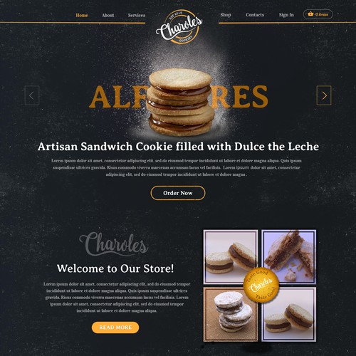 Creation of delicious cookies (Alfajores) website