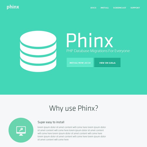 Phinx needs a new landing page