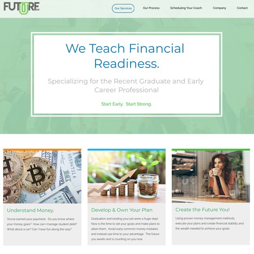 FutureU Financial Landing Page
