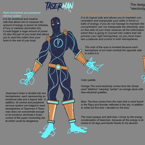 arte conceptual de un super heroe