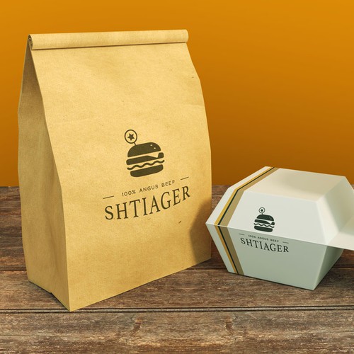 Logo for burger restaurant. 