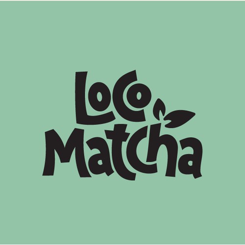 Logo concept for surfer matcha bar
