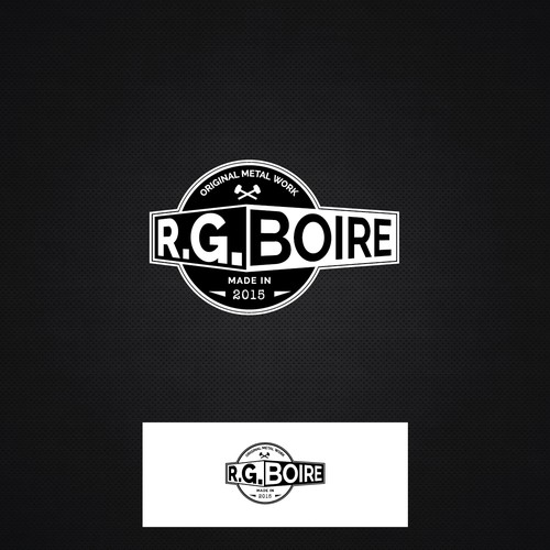 Bold logo for Mr RG Boire, Metal Worker