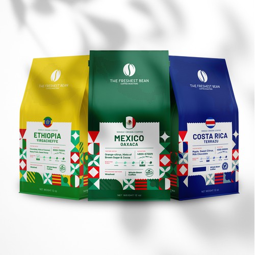 Packaging Design for The Freshest Bean Coffee Roaster