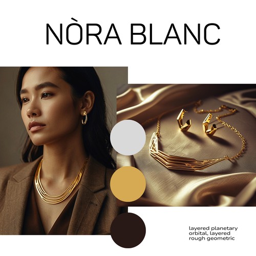Modern jewelery brand moodboard start-up concept