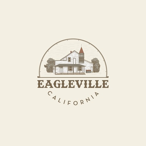 Hand drawn logo for historical building