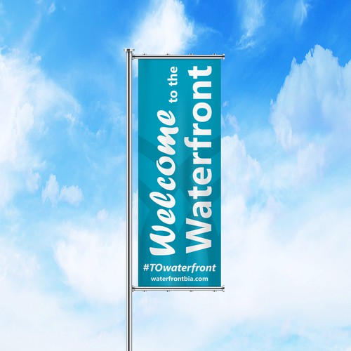  "Welcome" pole banner