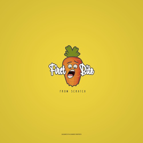 Vegan Comic Restaurant logo concept
