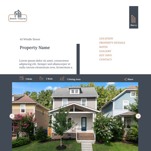 Real estate website design 