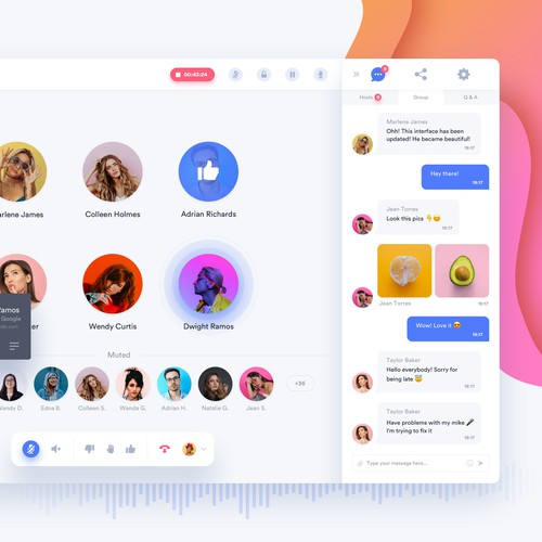 Audio Chat Conference UI/UX