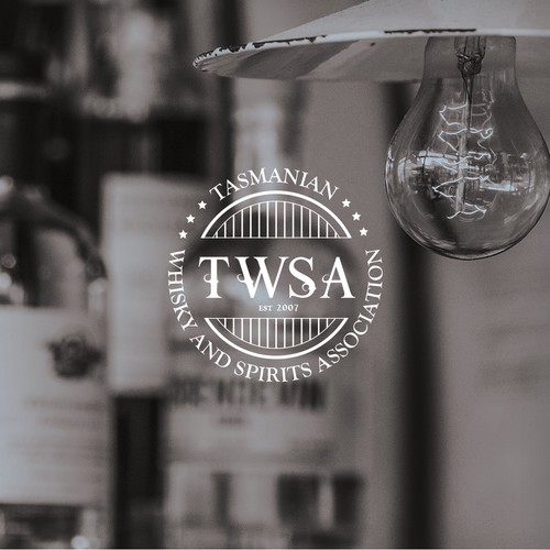 Classic style whisky and spirits association logo
