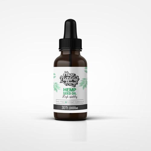 NATURAL HEMP OIL LABEL DESIGN