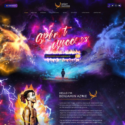 Magical webdesign for spiritual self-help brand