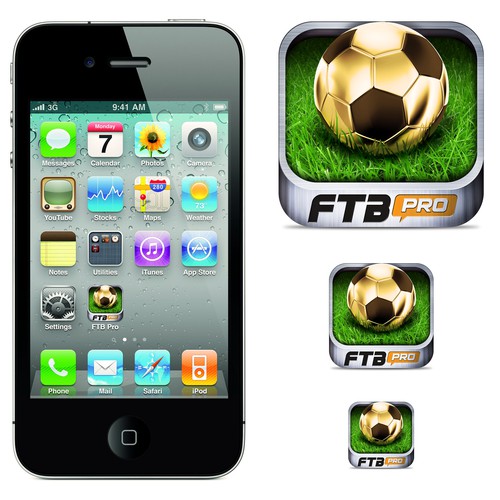 Create a winning mobile app icon design for FTBpro -The Football News App