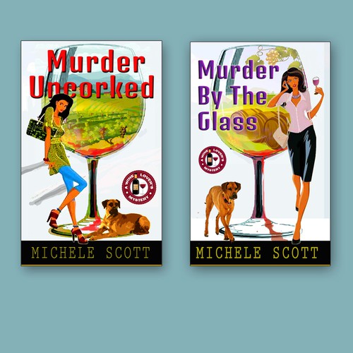 Series covers for 8 book Cozy Mystery series